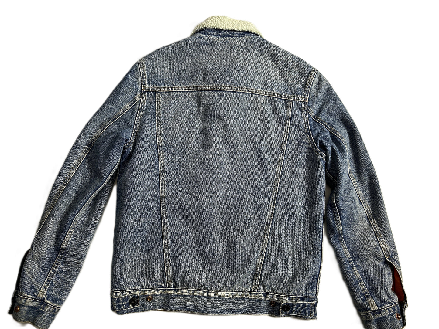 Veste en jeans Trucker Superdry doublé sherpa Taille S Bleu