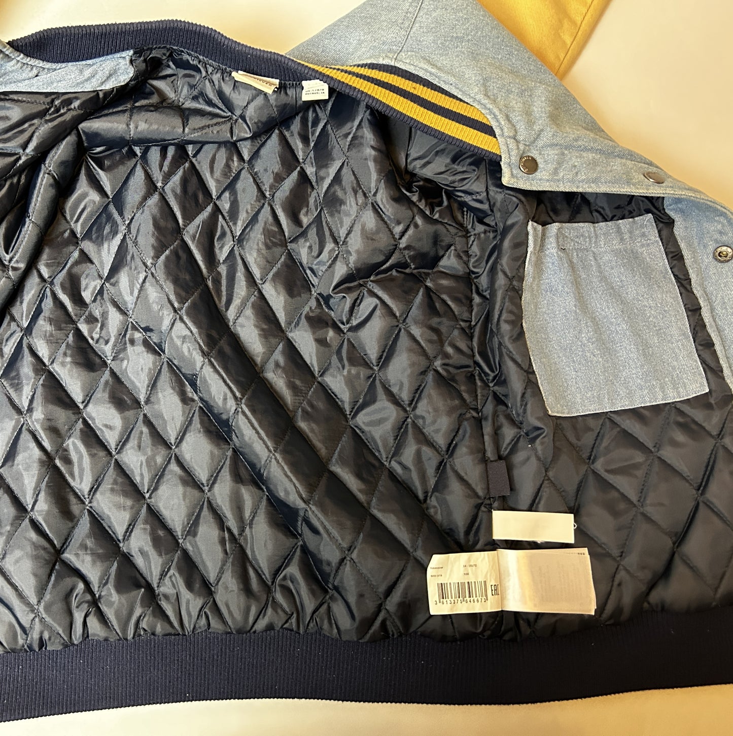 Manteau Teddy Quiksilver  Taille S Bleu et jaune