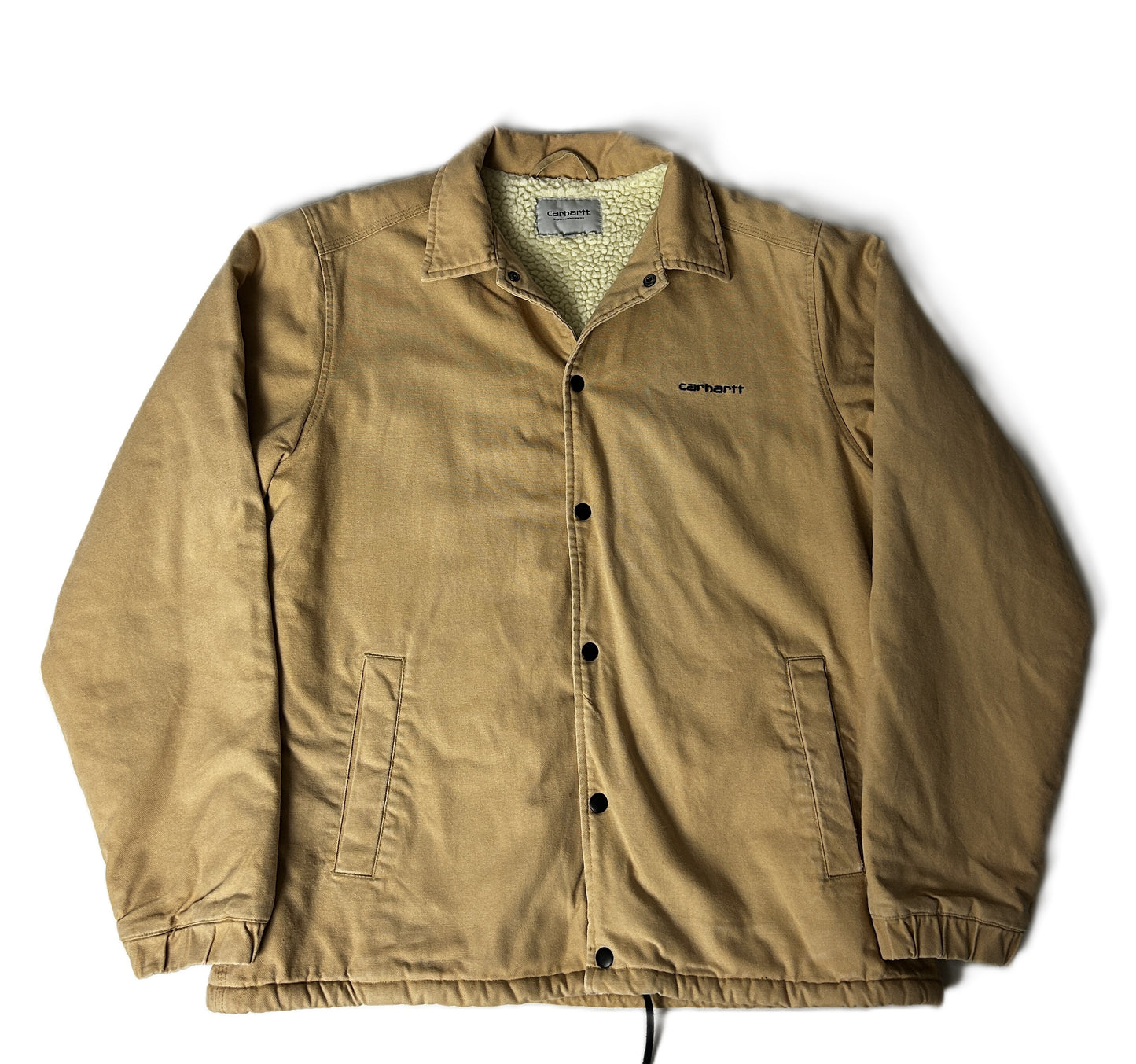 Veste en jeans Trucker Carhartt doublé sherpa  Taille M Beige