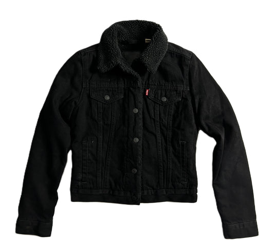 Veste en jeans Femme Lévi's Sherpa Trucker Taille XS Noir