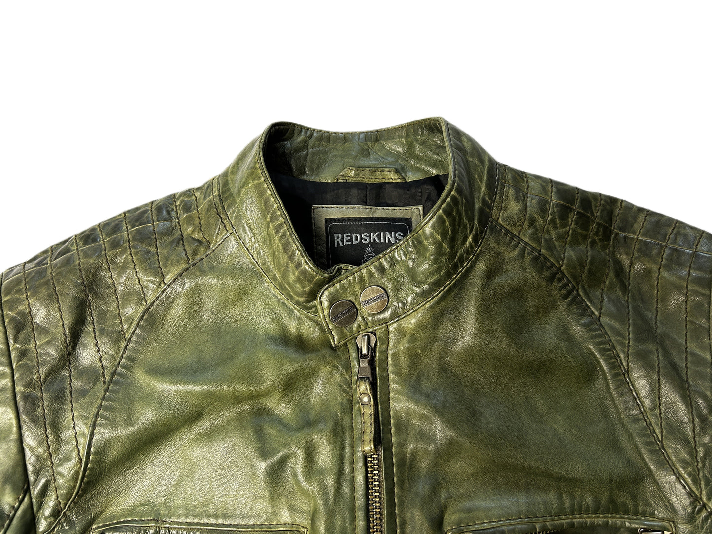 Veste en cuir Redskins Taille S Vert