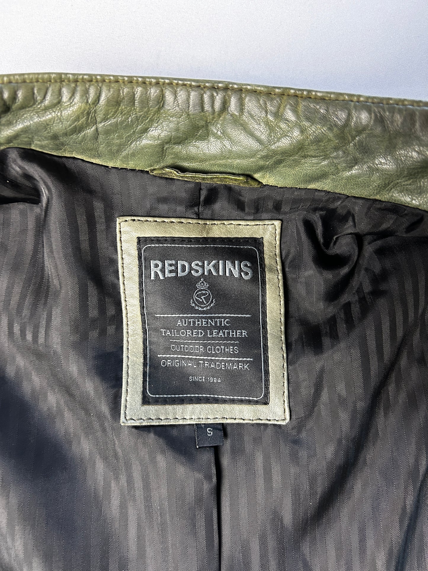 Veste en cuir Redskins Taille S Vert