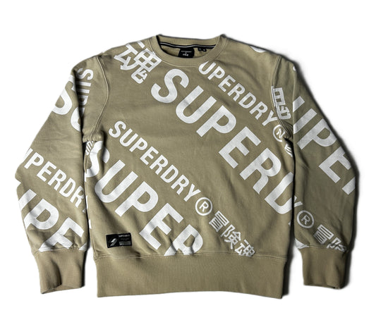 Sweat Superdry Taille M Beige