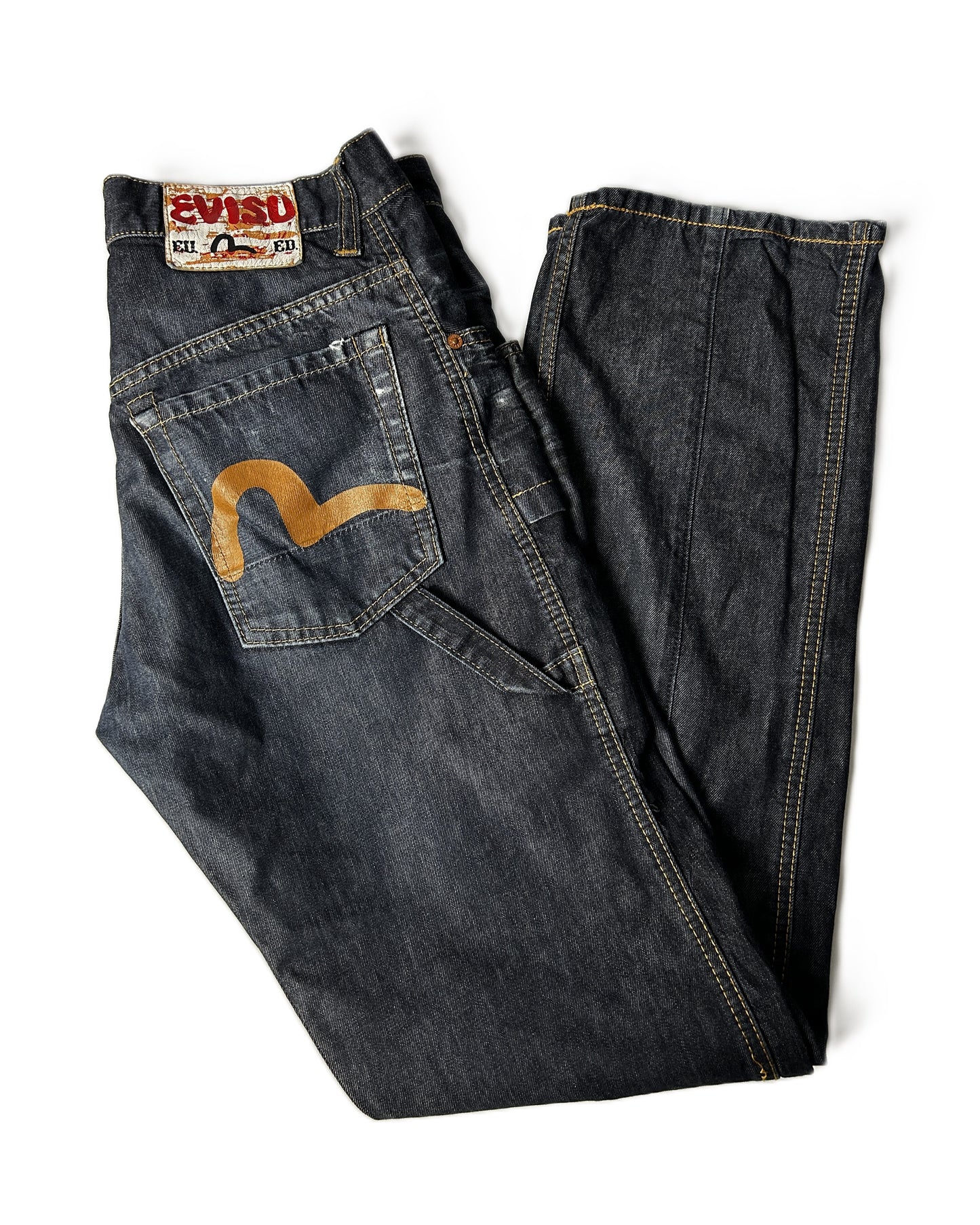 Jeans Evisu taille 33 Bleu Marine