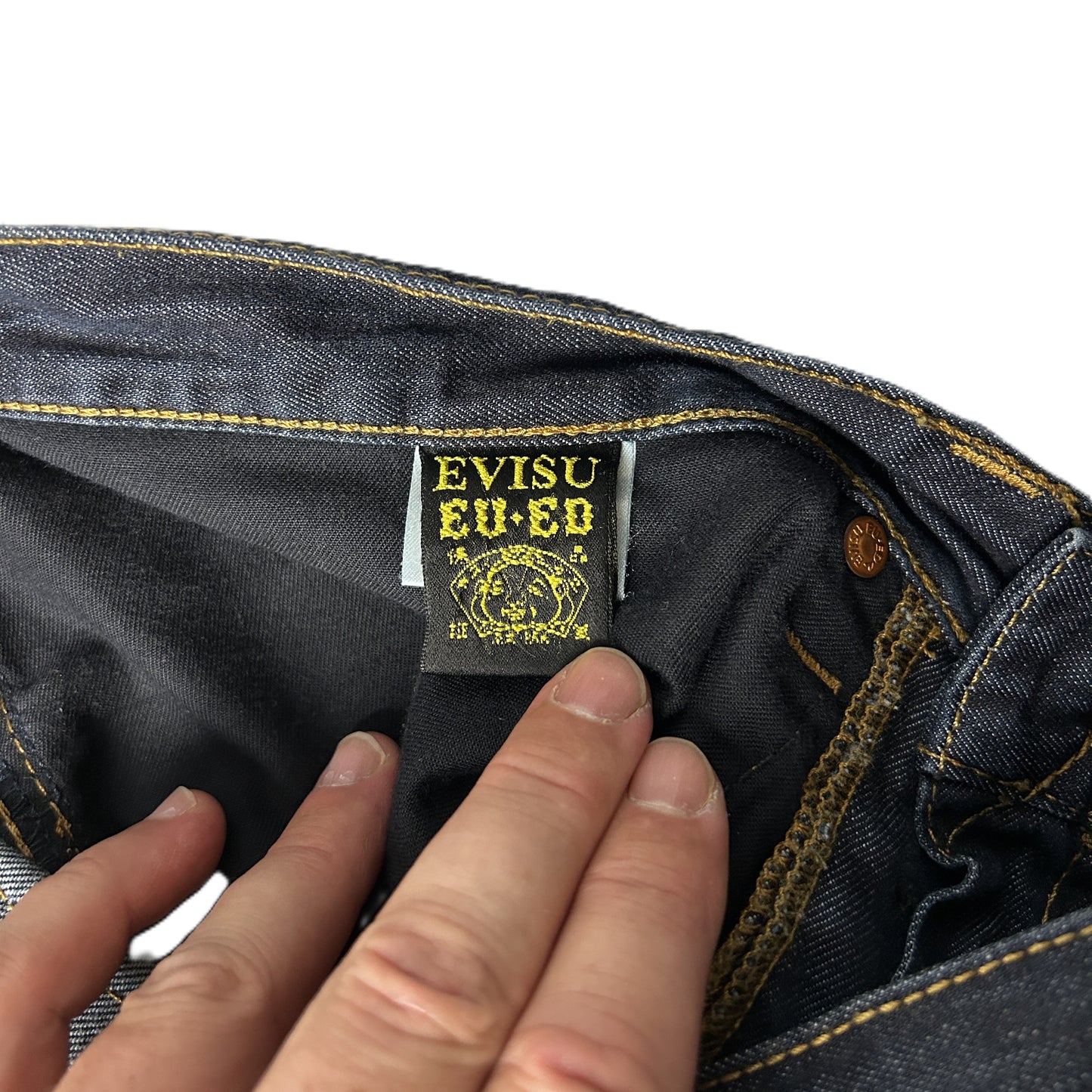 Jeans Evisu taille 33 Bleu Marine