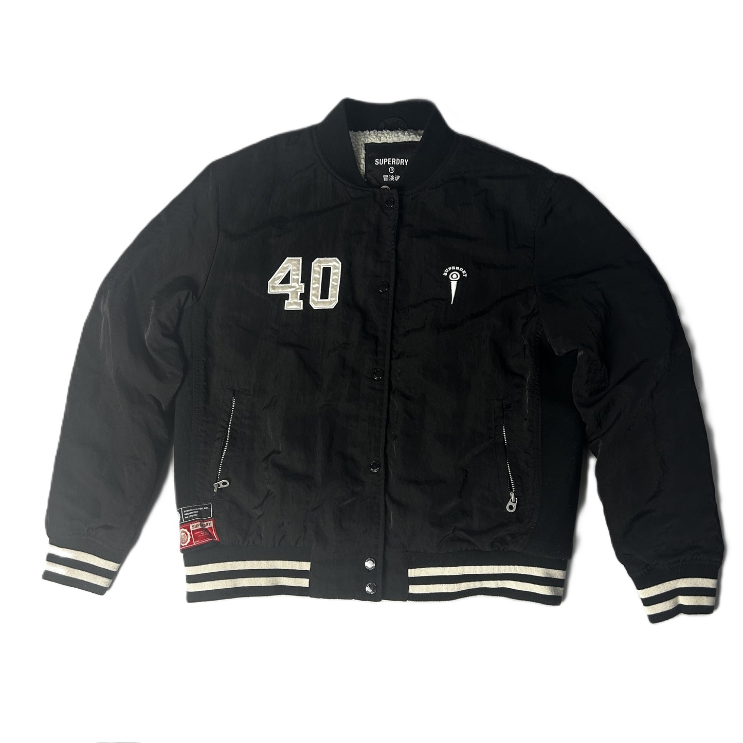 Bomber Collège Superdry Taille M Noir