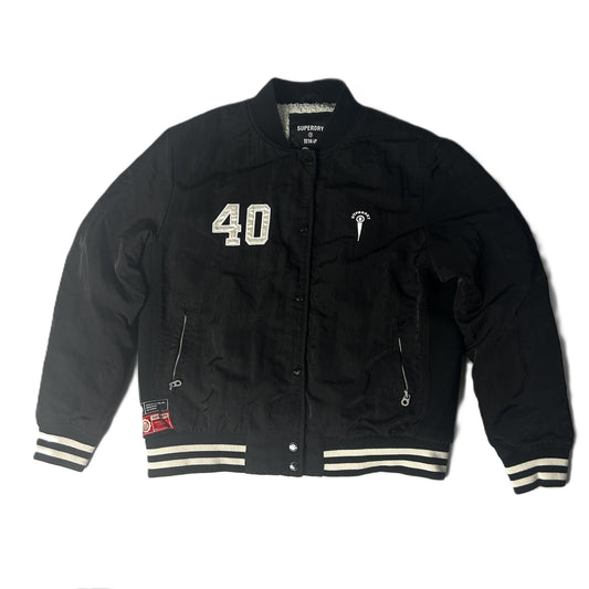 Bomber Collège Superdry Taille M Noir