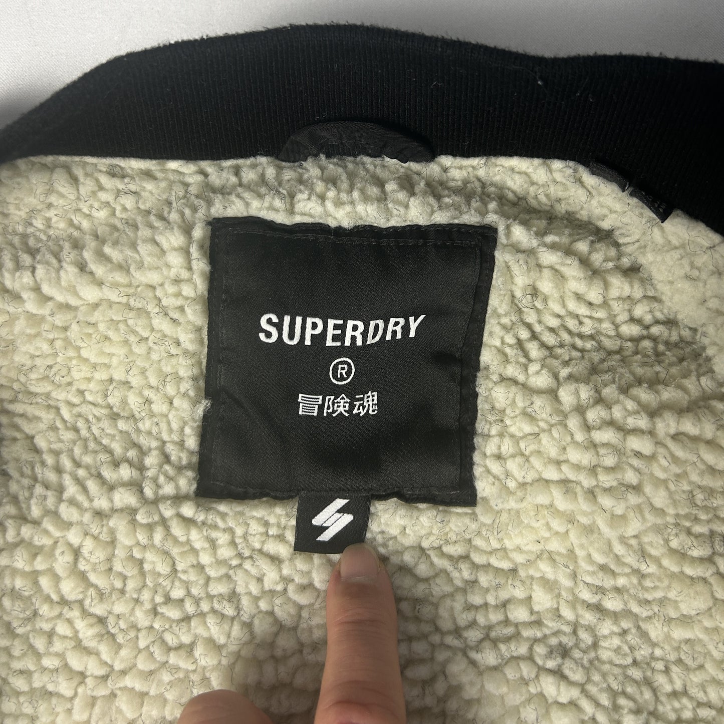 Bomber Collège Superdry Taille M Noir