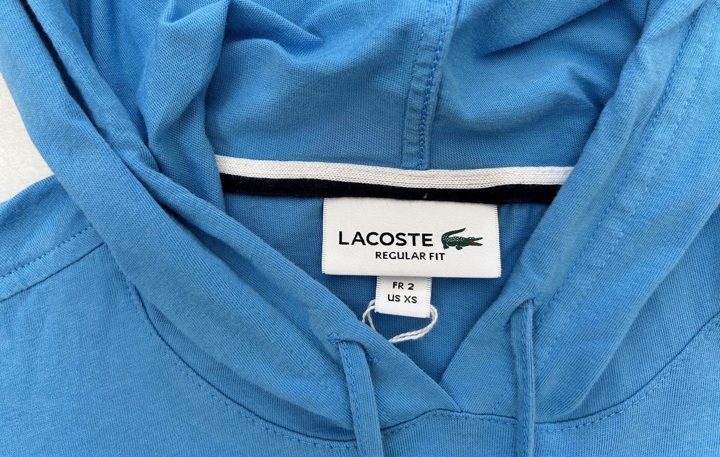 T-Shirt manche longue à capuche Lacoste Taille XS Bleu clair