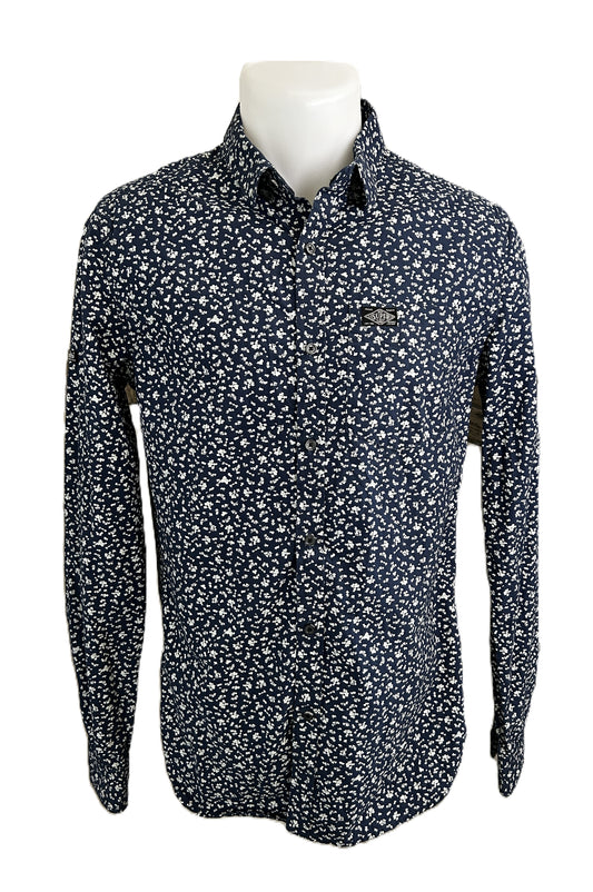 Chemise Superdry Taille S Bleu à motif