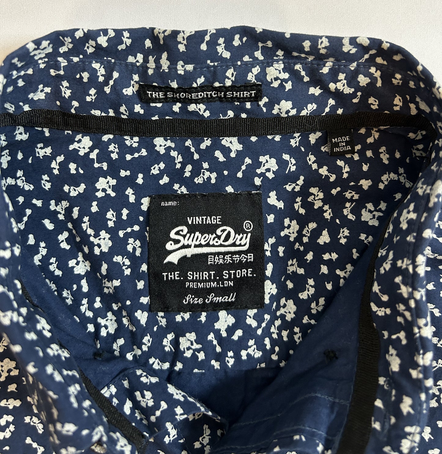 Chemise Superdry Taille S Bleu à motif